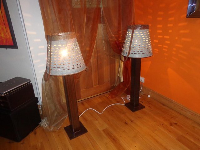 Preview of the first image of VINTAGE INDUSTRIAL UNIQUE PAIRS OF LAMPSHADE FROM “LOCCI COL.