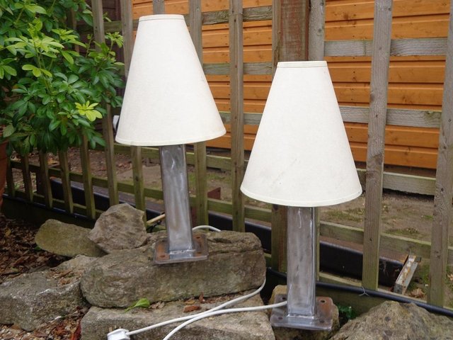 Preview of the first image of PAIR OF VINTAGE INDUSTRIAL LAMPS-SHADE "FROM LOCCI COLLECTIO.