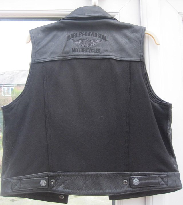Preview of the first image of Harley-Davidson Ladies leather waistcoat.