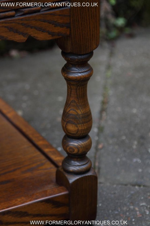 Image 7 of OLD CHARM JAYCEE LIGHT OAK SIDE END COFFEE LAMP TABLE STAND