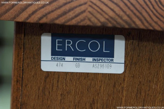 Image 5 of ERCOL GOLDEN DAWN CORNER CABINET CUPBOARD STAND TABLE SHELF