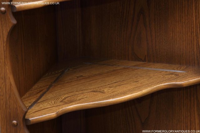 Image 31 of ERCOL GOLDEN DAWN CORNER CABINET CUPBOARD STAND TABLE SHELF
