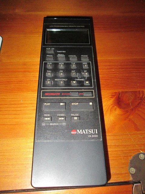 Image 2 of Matsui VX 6000 Remote Control(Incl P&P)