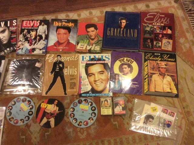 Preview of the first image of Elvis Memorbilia and Elvis LP's & 45's vinyls..