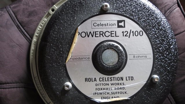 Preview of the first image of Celestion Powercel 12/100 12" loudspeaker.