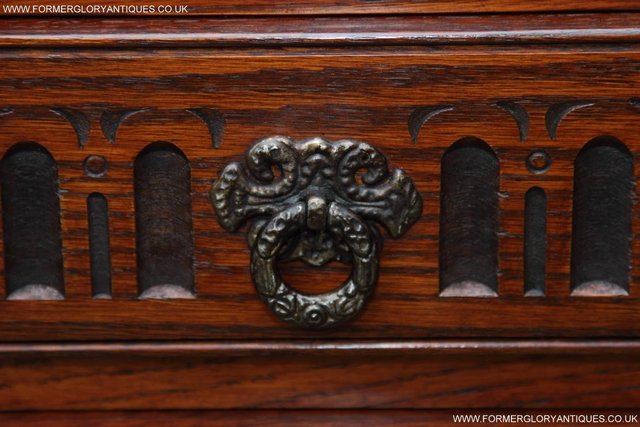 Image 10 of PAIR OF OLD CHARM OAK BEDSIDE CABINETS LAMP TABLE DRAWERS