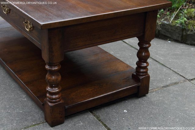 Image 27 of A TITCHMARSH GOODWIN STYLE OAK COFFEE PHONE SIDE LAMP TABLE