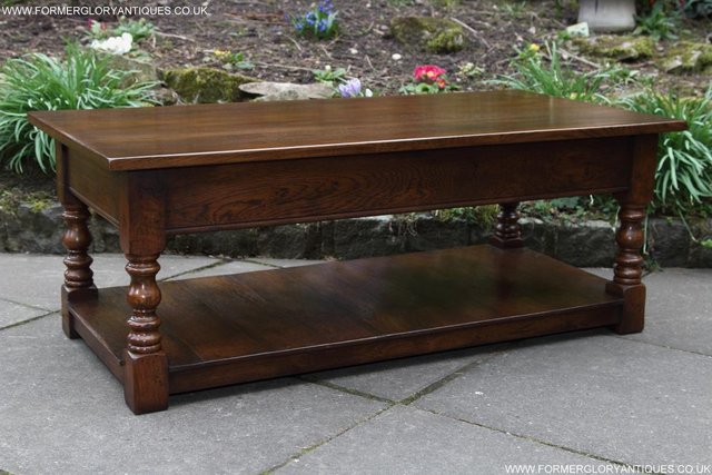 Image 51 of A TITCHMARSH GOODWIN STYLE OAK COFFEE PHONE SIDE LAMP TABLE
