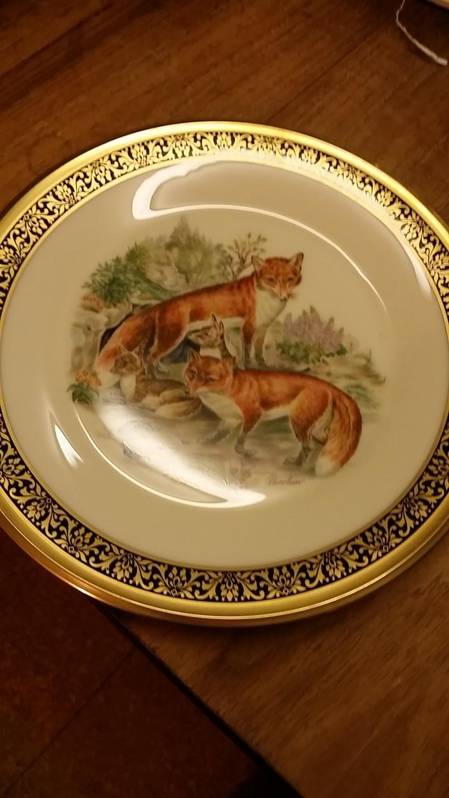 Preview of the first image of Collectable BOEHM 'Red Foxes' plate..