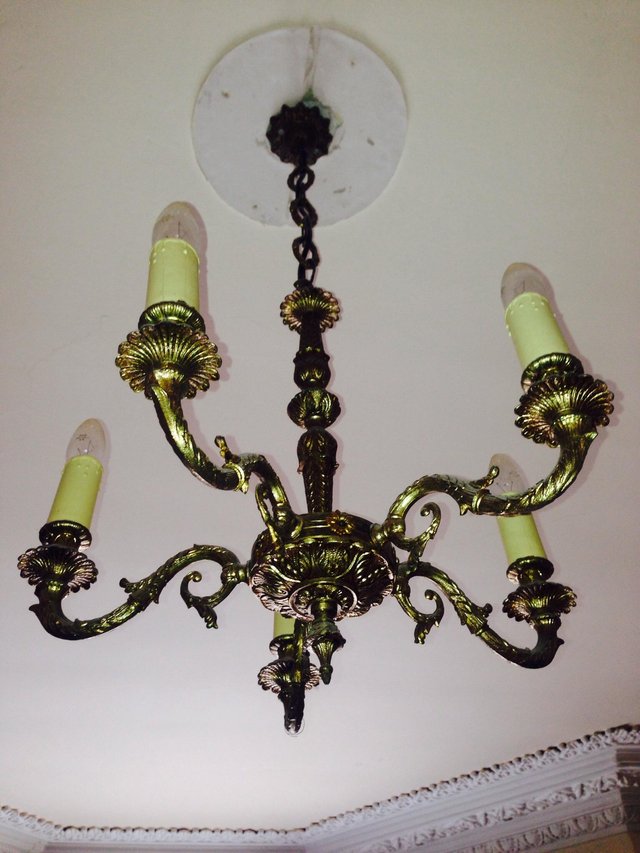 Image 2 of Beautiful French/Belgian 5 Arm Chandelier