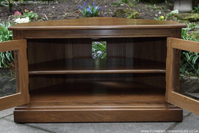 Image 10 of ERCOL MURAL GOLDEN DAWN HI FI DVD CD TV STAND TABLE CABINET