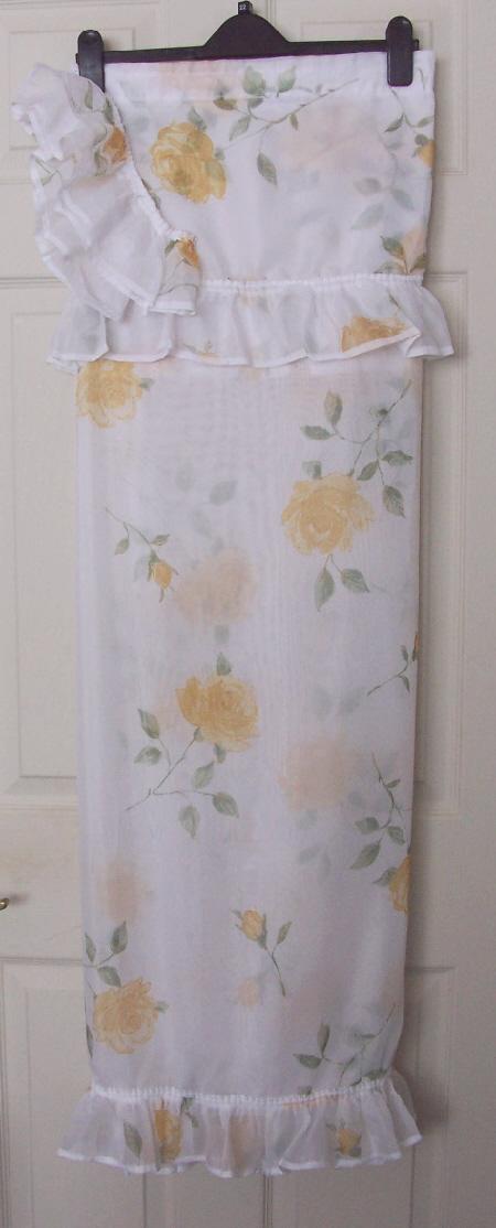 Preview of the first image of All In One net curtain with attached pelmet 8ft - 10ft wide.