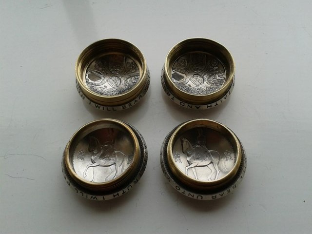 Image 3 of A Screw Top Lid Pill Box Made From UK Crown Coins