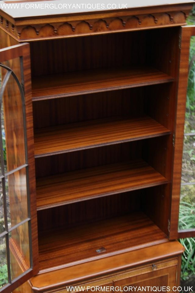 Image 35 of A BEVAN FUNNELL YEW BOOKCASE DRINKS DISPLAY CD DVD CABINET