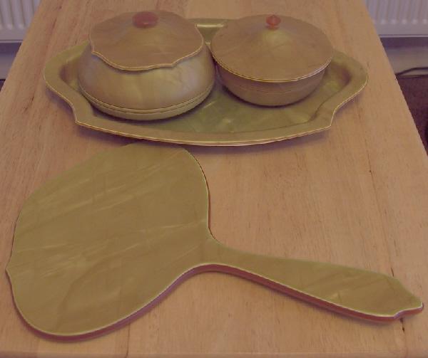 Preview of the first image of Gorgeous Art Deco 1930's Halex dressing table set.
