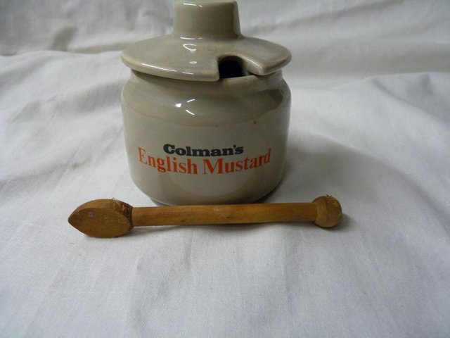 Preview of the first image of Colemans Stafordshire Pottery Mustard Pot..