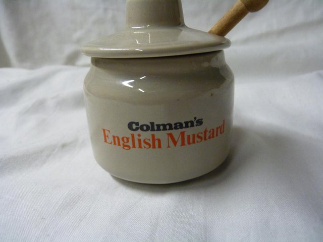 Image 3 of Colemans Stafordshire Pottery Mustard Pot.
