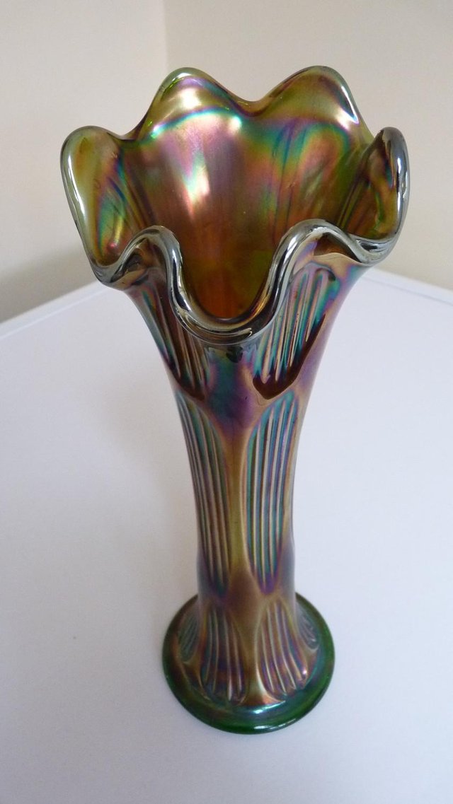 Preview of the first image of 1960's Carnival Glass Vase..