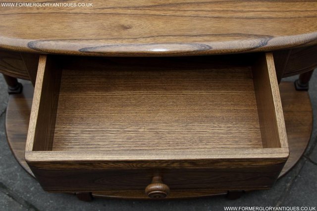 Image 28 of AN ERCOL GOLDEN DAWN HALL LAMP PHONE SIDE TABLE STAND