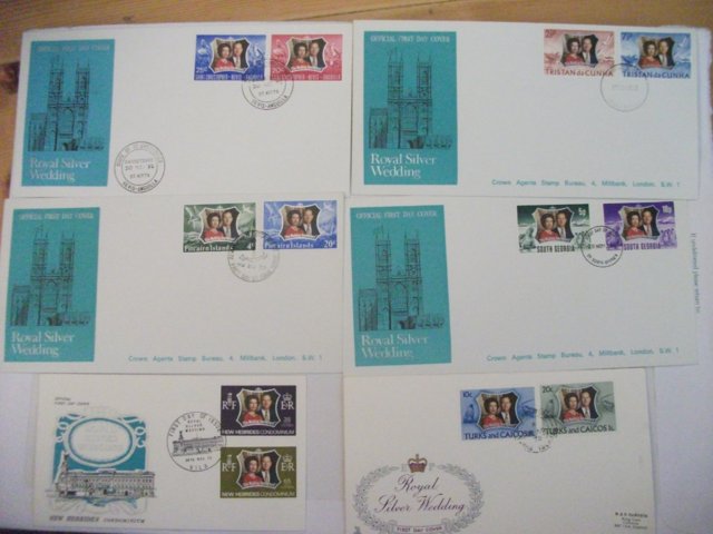 Preview of the first image of 4 Royal Silver wedding First day covers 1972.