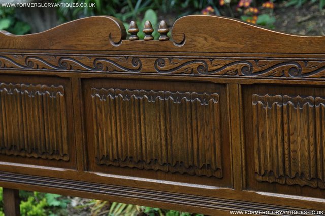 Image 16 of OLD CHARM JAYCEE CARVED SOLID LIGHT OAK DOUBLE BED HEADBOARD