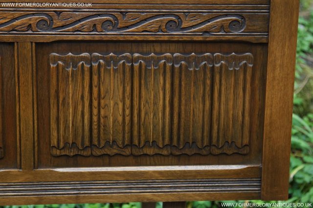 Image 22 of OLD CHARM JAYCEE CARVED SOLID LIGHT OAK DOUBLE BED HEADBOARD