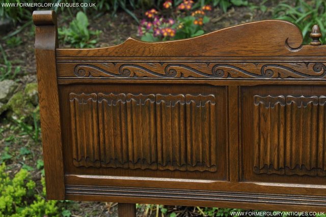 Image 36 of OLD CHARM JAYCEE CARVED SOLID LIGHT OAK DOUBLE BED HEADBOARD