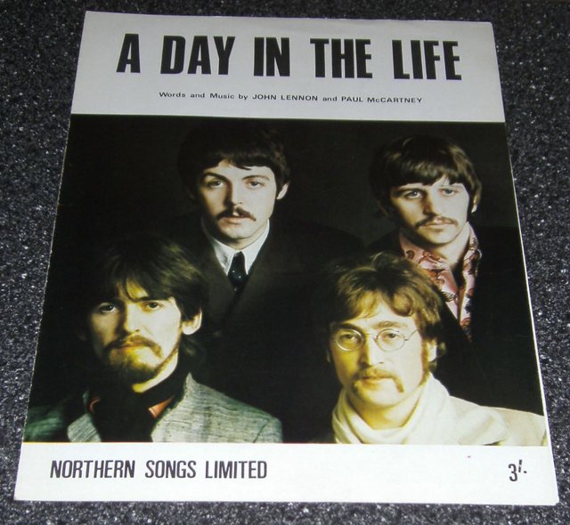 Image 2 of WANTED Beatles Sheet Music " I Want to tell you / A Day in