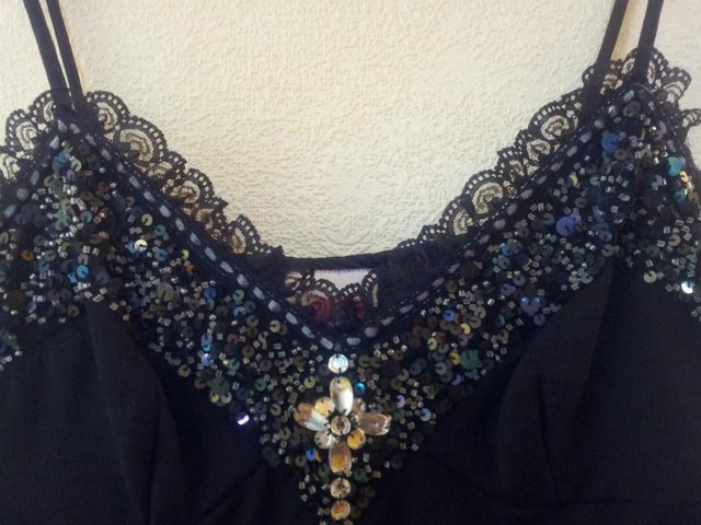 Image 3 of Ladies party dress black/jewelled by Lipsy size: s/m