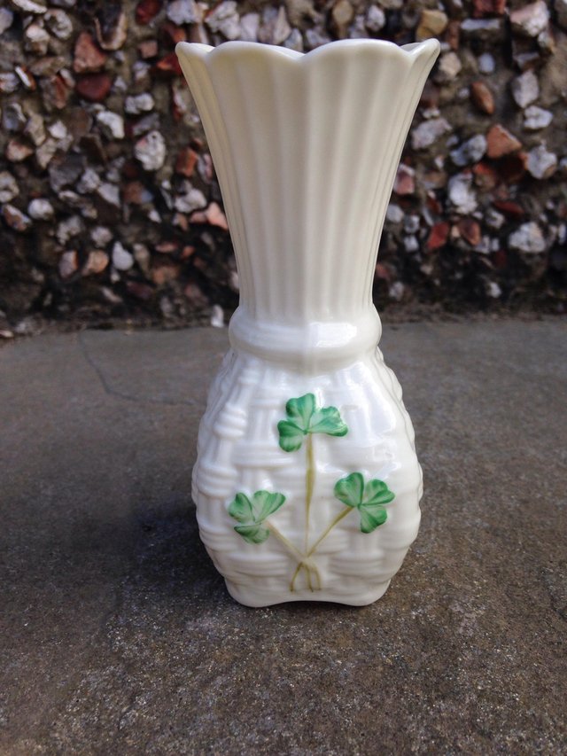 Image 2 of Belleek Posy Vase Irish Porcelain