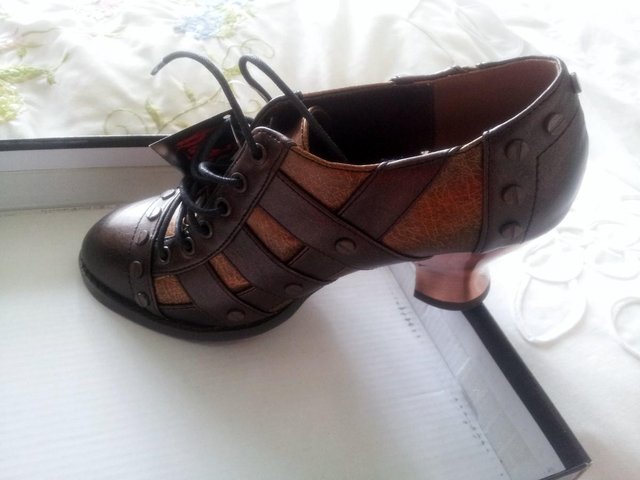 Image 2 of Brown Steampunk Shoes Size 3.1/2
