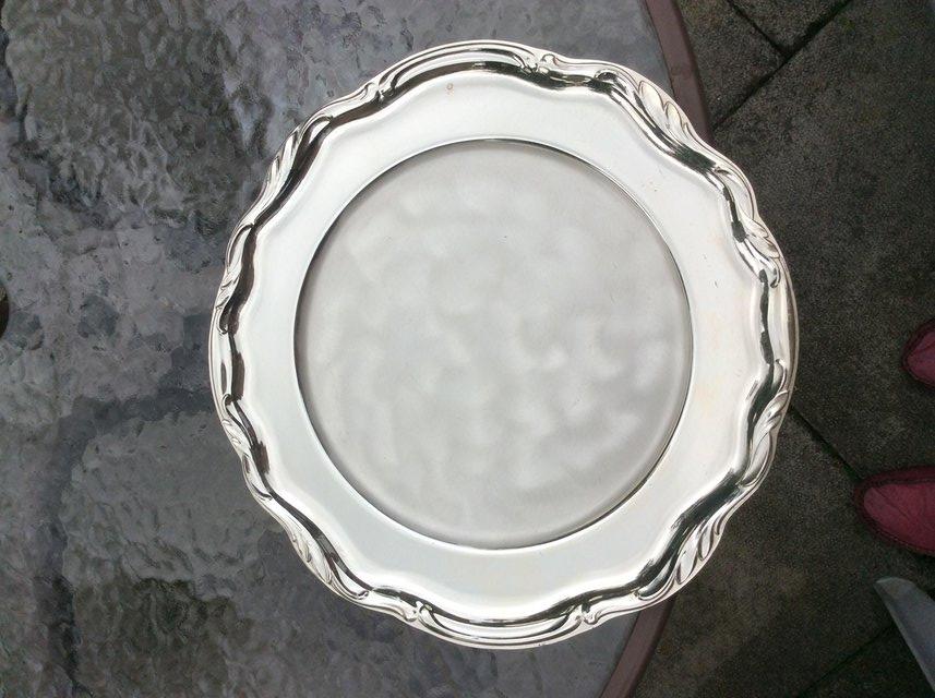 Preview of the first image of Silver plate tray/patter.