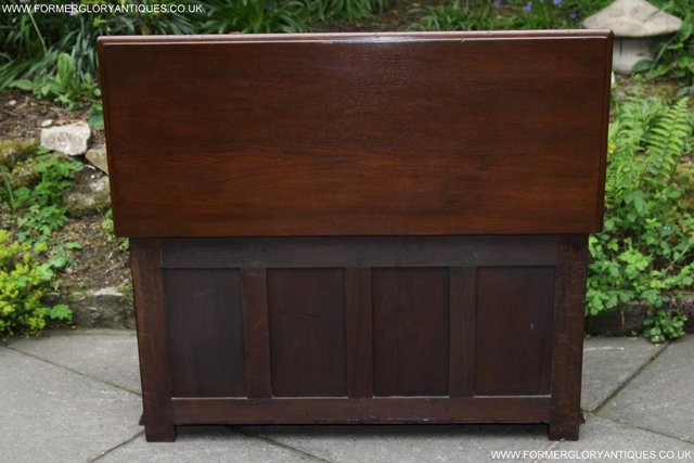 Image 2 of A TITCHMARSH & GOODWIN CARVED OAK BLANKET TOY BOX RUG CHEST