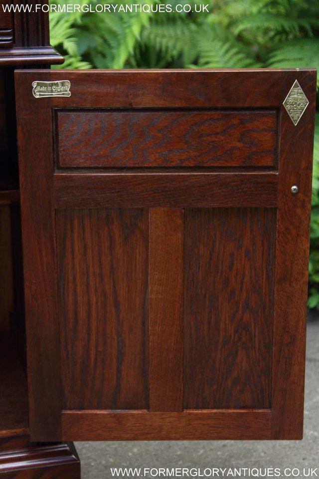 Image 31 of AN OLD CHARM TUDOR OAK DRESSER BASE SIDEBOARD CABINET TABLE
