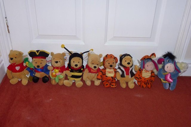 Image 3 of Various Beanie Babies including Mickey, Minnie and Pooh