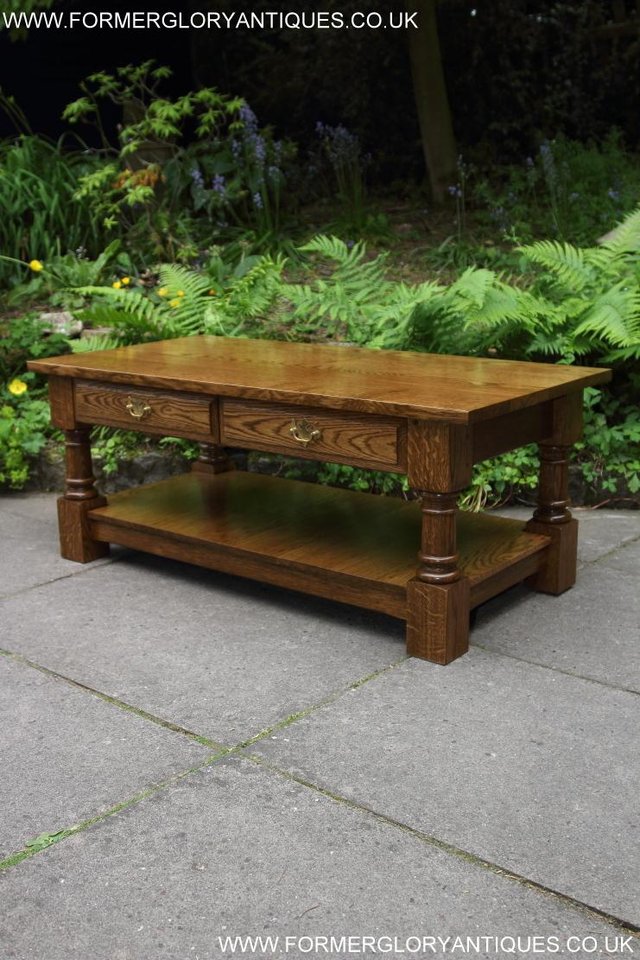 Image 39 of A TITCHMARSH GOODWIN STYLE TWO DRAWER COFFEE TABLE STAND