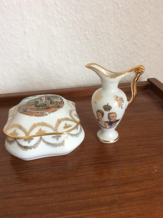 Preview of the first image of Two small Limoges China pieces.