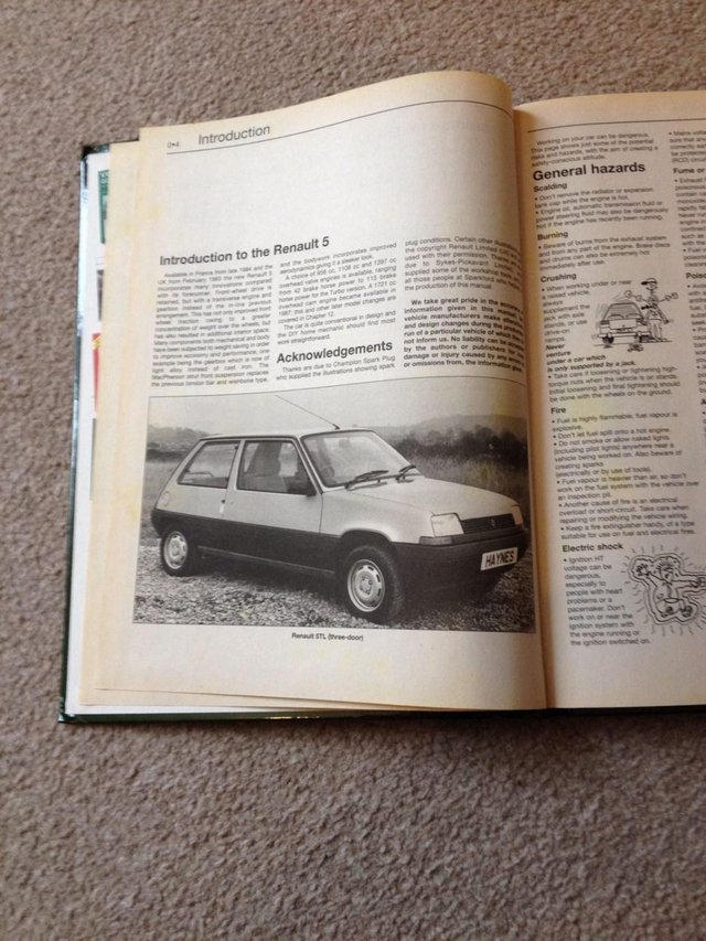 Preview of the first image of renault 5 haynes manual.