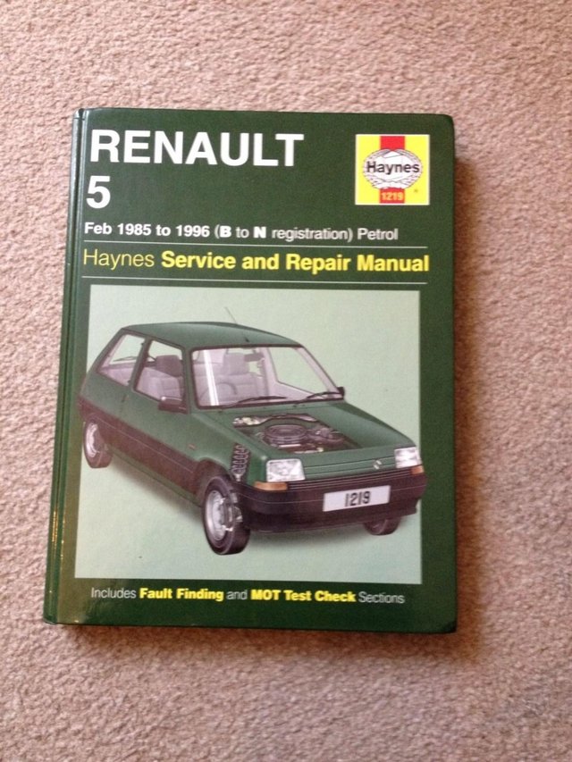 Image 2 of renault 5 haynes manual