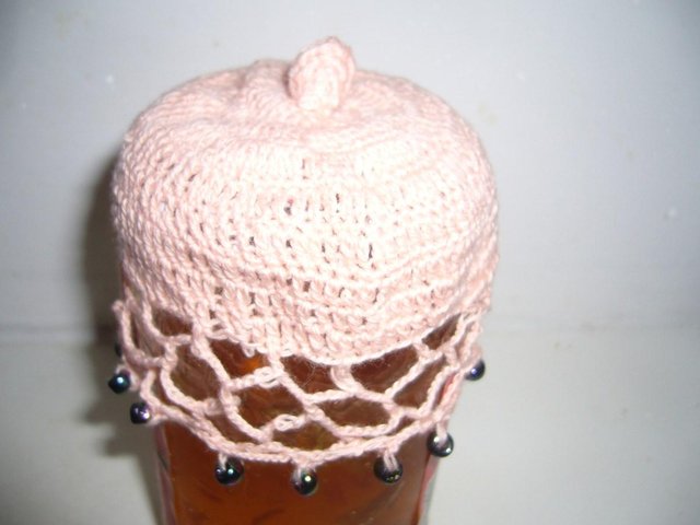 Image 2 of Crocheted jam pot covers - two