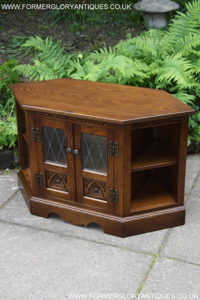 Image 23 of AN OLD CHARM LIGHT OAK HI FI DVD CD TV STAND TABLE CABINET