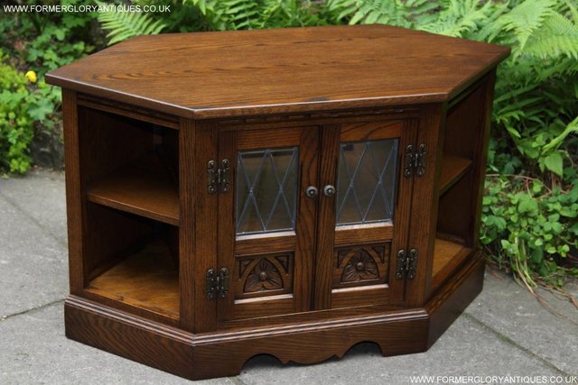 Image 35 of AN OLD CHARM LIGHT OAK HI FI DVD CD TV STAND TABLE CABINET