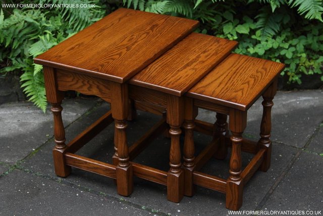 Image 44 of JAYCEE NEST OF AUTUMN GOLD COFFEE SIDE END OCCASIONAL TABLES
