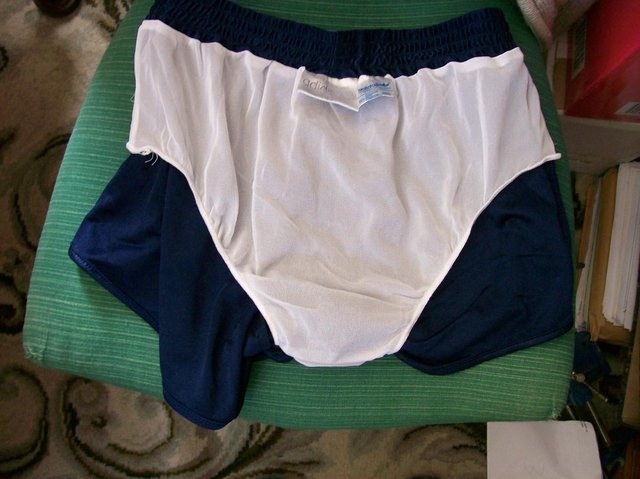 Preview of the first image of Adidas Blue Running / Sports Shorts 34" waist..