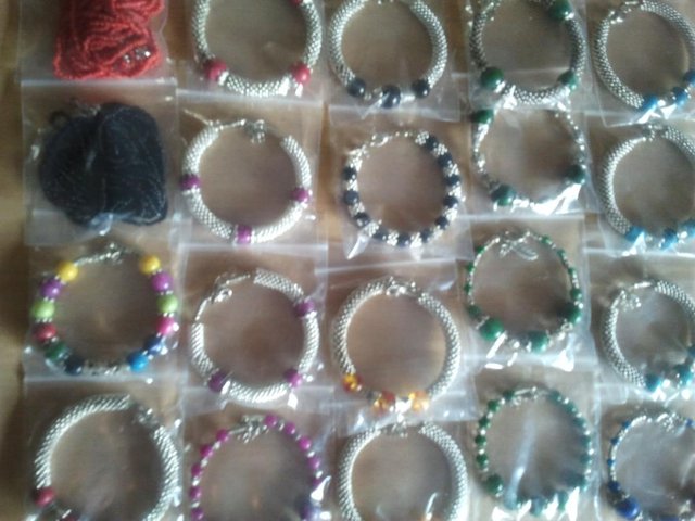 Preview of the first image of 100 Tibetan Silver bracelets, shop market craft fair stock.