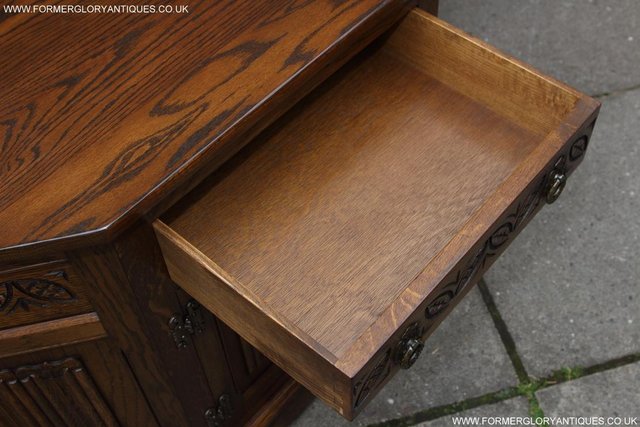 Image 6 of AN OLD CHARM CANTED CUPBOARD SIDEBOARD DRESSER BASE TV STAND