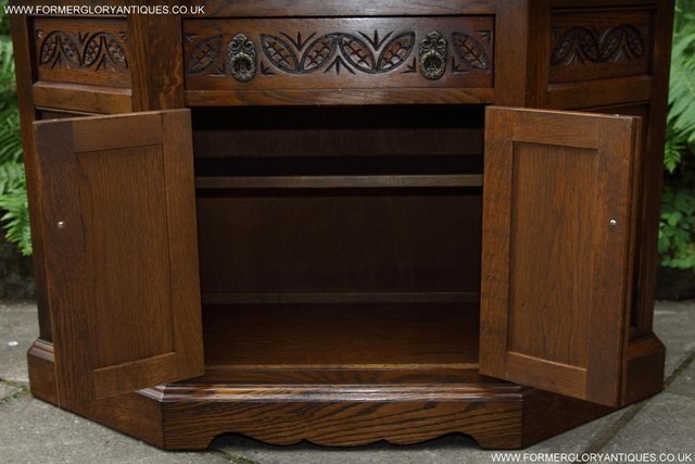 Image 7 of AN OLD CHARM CANTED CUPBOARD SIDEBOARD DRESSER BASE TV STAND