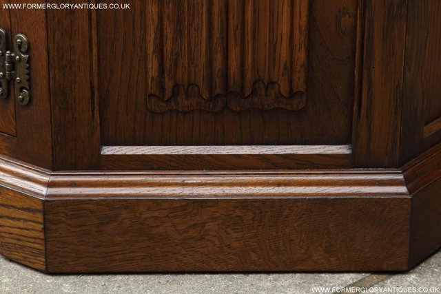 Image 13 of AN OLD CHARM CANTED CUPBOARD SIDEBOARD DRESSER BASE TV STAND