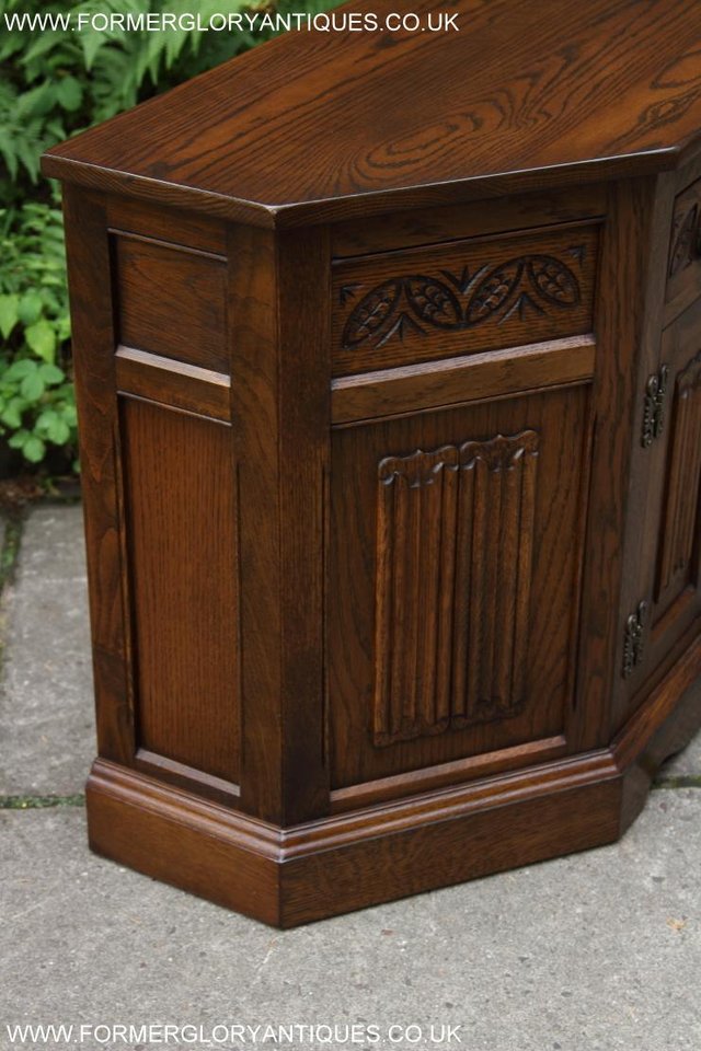 Image 19 of AN OLD CHARM CANTED CUPBOARD SIDEBOARD DRESSER BASE TV STAND