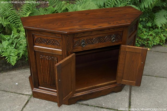 Image 43 of AN OLD CHARM CANTED CUPBOARD SIDEBOARD DRESSER BASE TV STAND